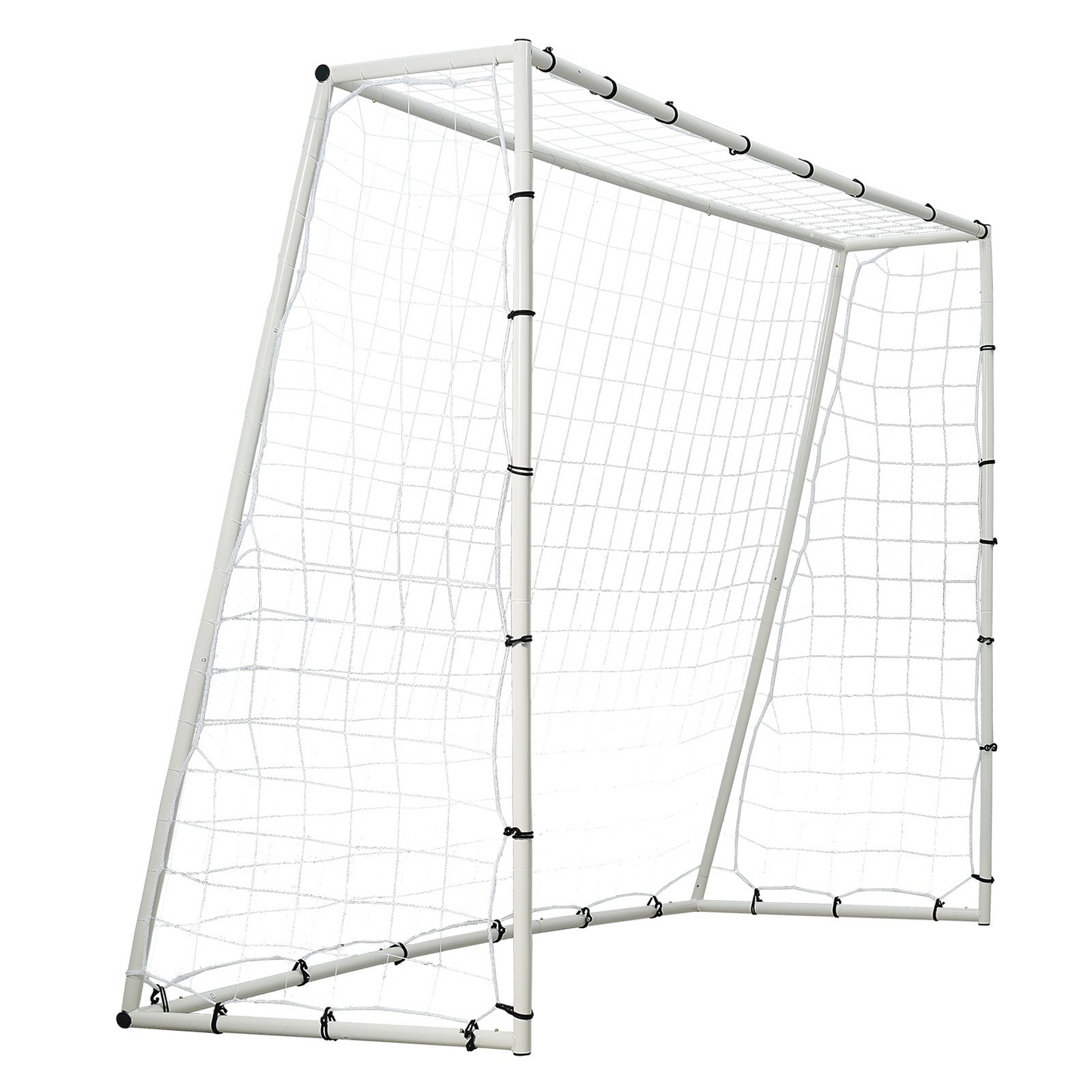 Soccer Rebound Trainer, 8x6FT Iron Soccer Training Equipment, Sports Football Rebounder Wall with Double-Sided Rebounding Net & Goal, Perfect for Backyard Practicing, Solo Training, Passing