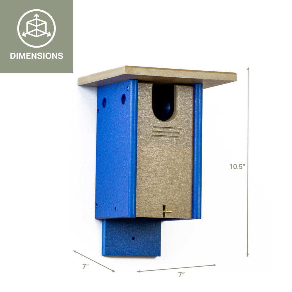 Blue Bird House Made of High Density Poly Resin