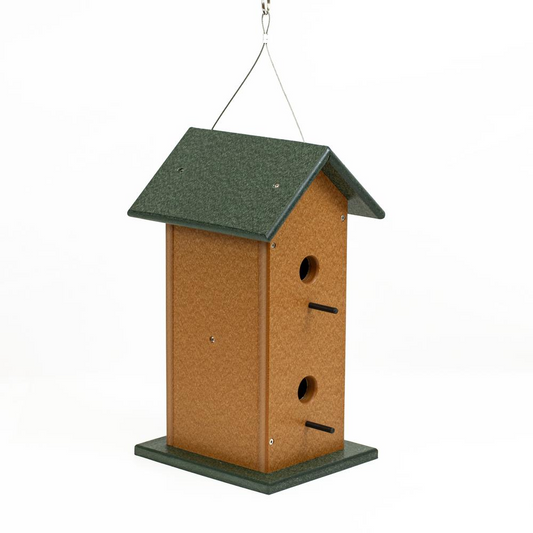 Double Bird House Made of High Density Poly Resin