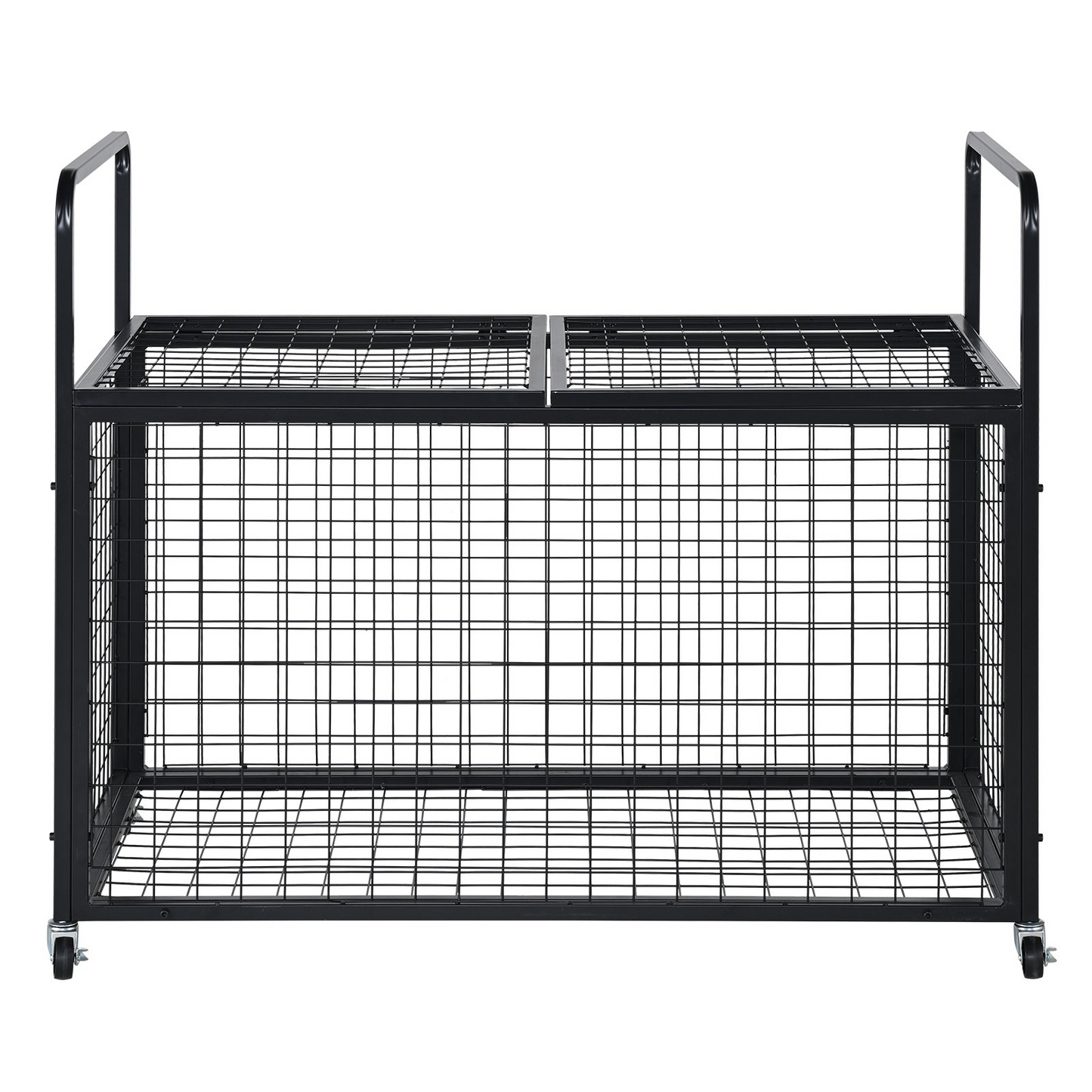 VEVOR Rolling Sports Ball Storage Cart, Lockable Basketball Cage with Double Lids, Sport Equipment Holder Organizer for Indoor Outdoor, Steel Storage Rack for Garages, Playgroup, Gym and Schools