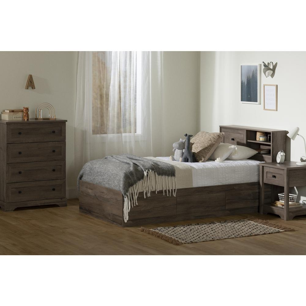 Hazen Bed and Headboard Set, Fall Oak