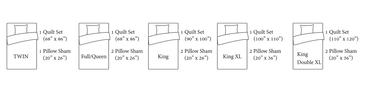 3-Piece Cotton Blend Reversible Quilt Set