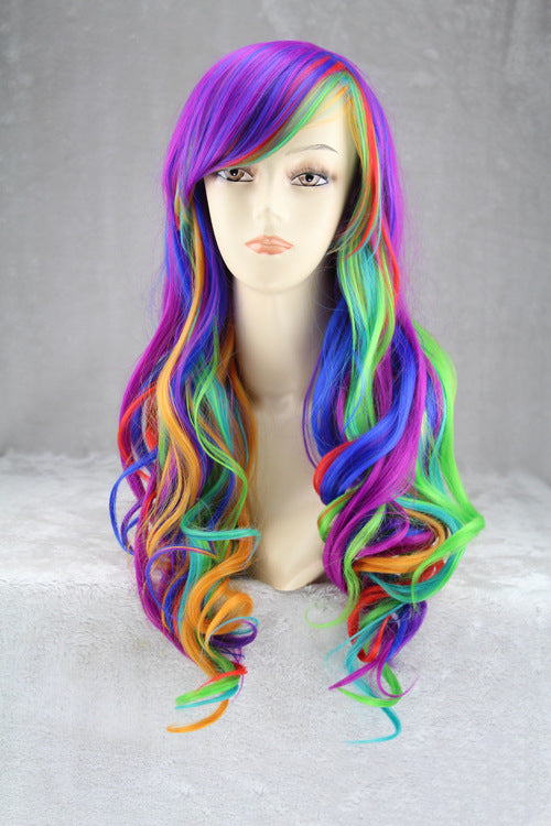 Colorful rainbow Wig