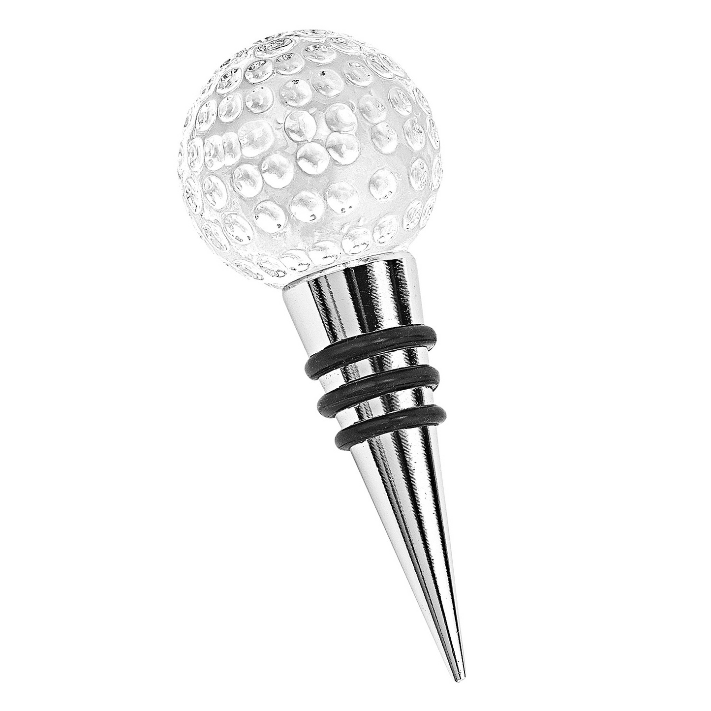 "Hand Crafted Crystal Golf Ball Bottle Stopper"