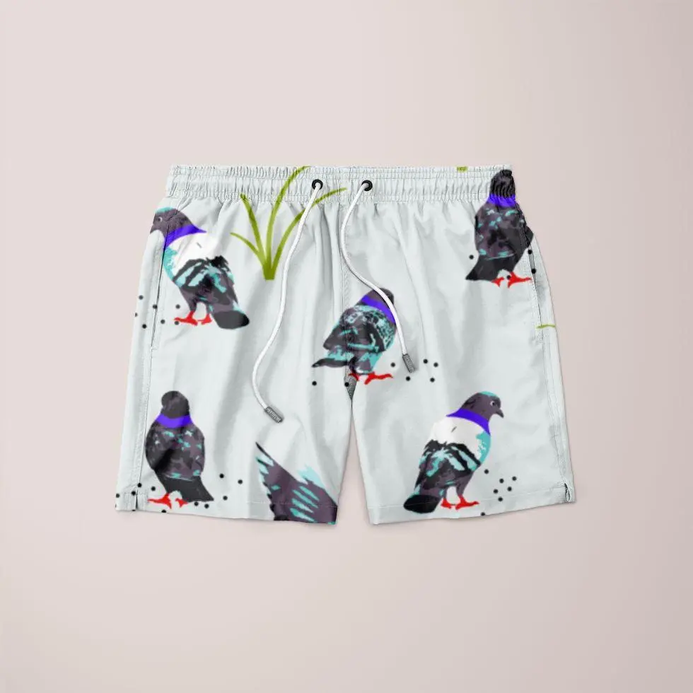 Bird Pattern Shorts