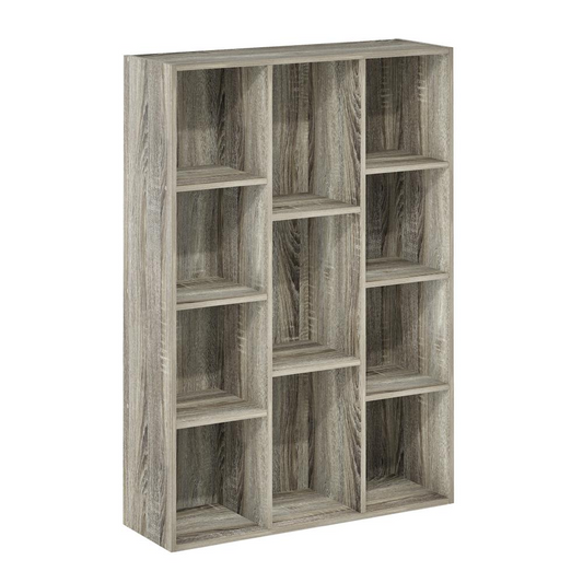 Luder 11-Cube Reversible Open Shelf Bookcase, French Oak