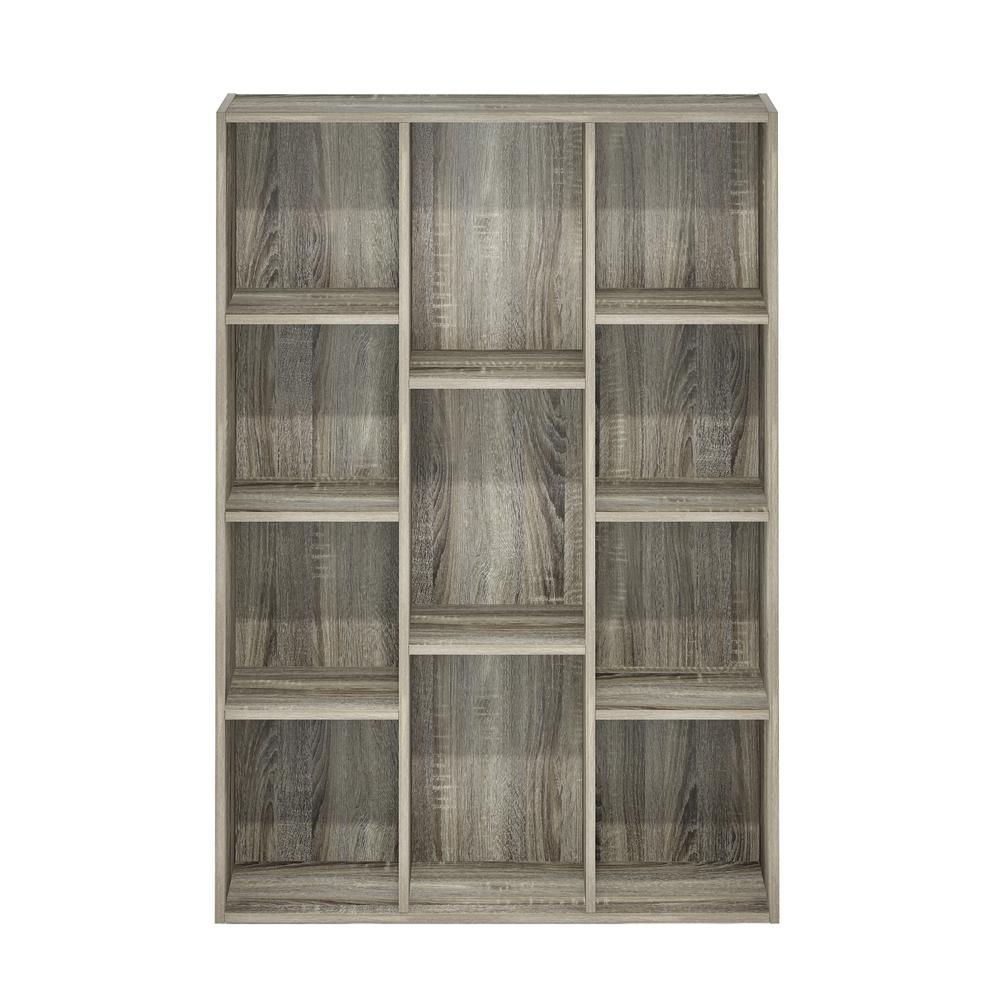 Luder 11-Cube Reversible Open Shelf Bookcase, French Oak