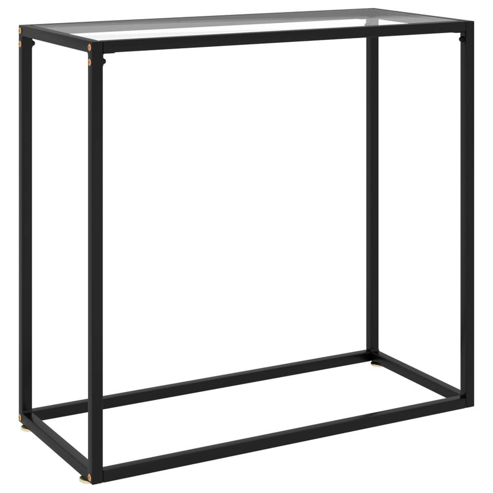 Console Table Transparent 31.5"x13.8"x29.5" Tempered Glass