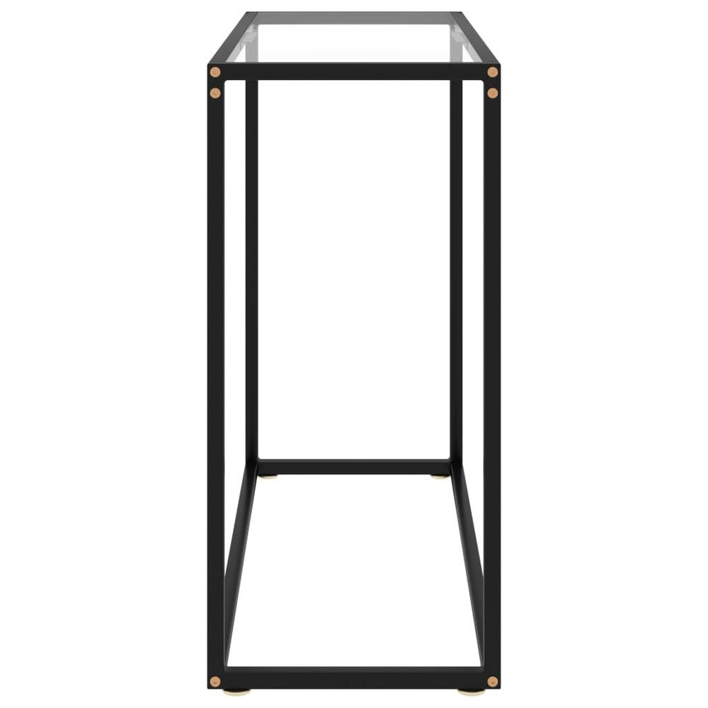 Console Table Transparent 31.5"x13.8"x29.5" Tempered Glass