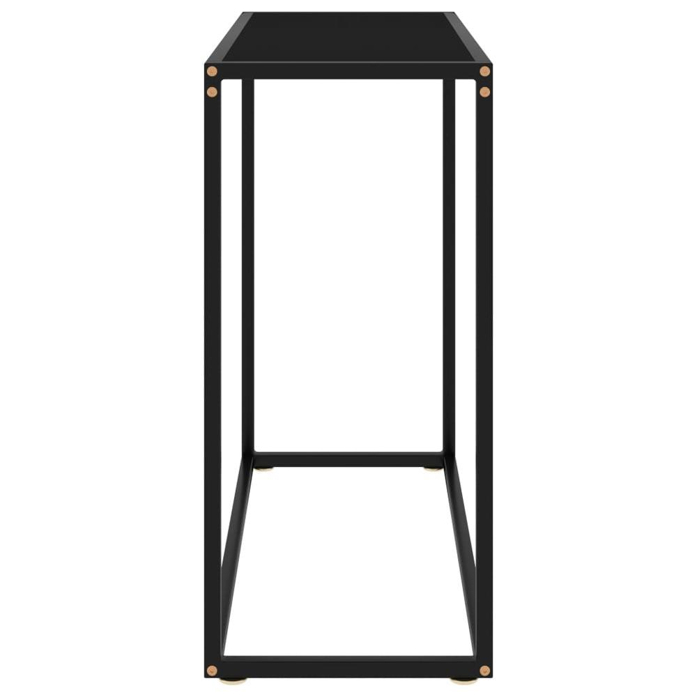 Console Table Black 31.5"x13.8"x29.5" Tempered Glass