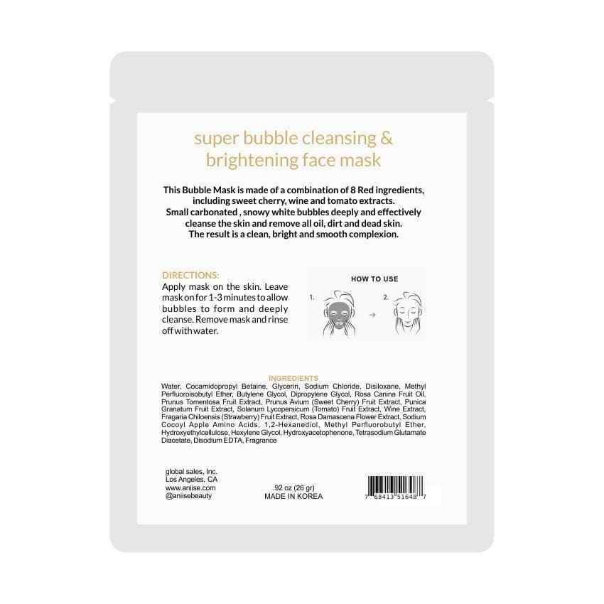 Super Bubble Cleansing and Illuminating Face sheet mask