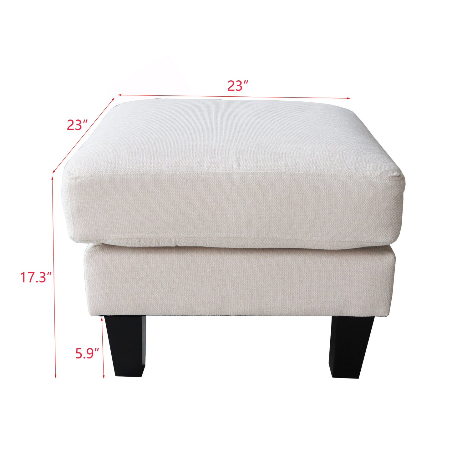 Fabric Ottoman Beige