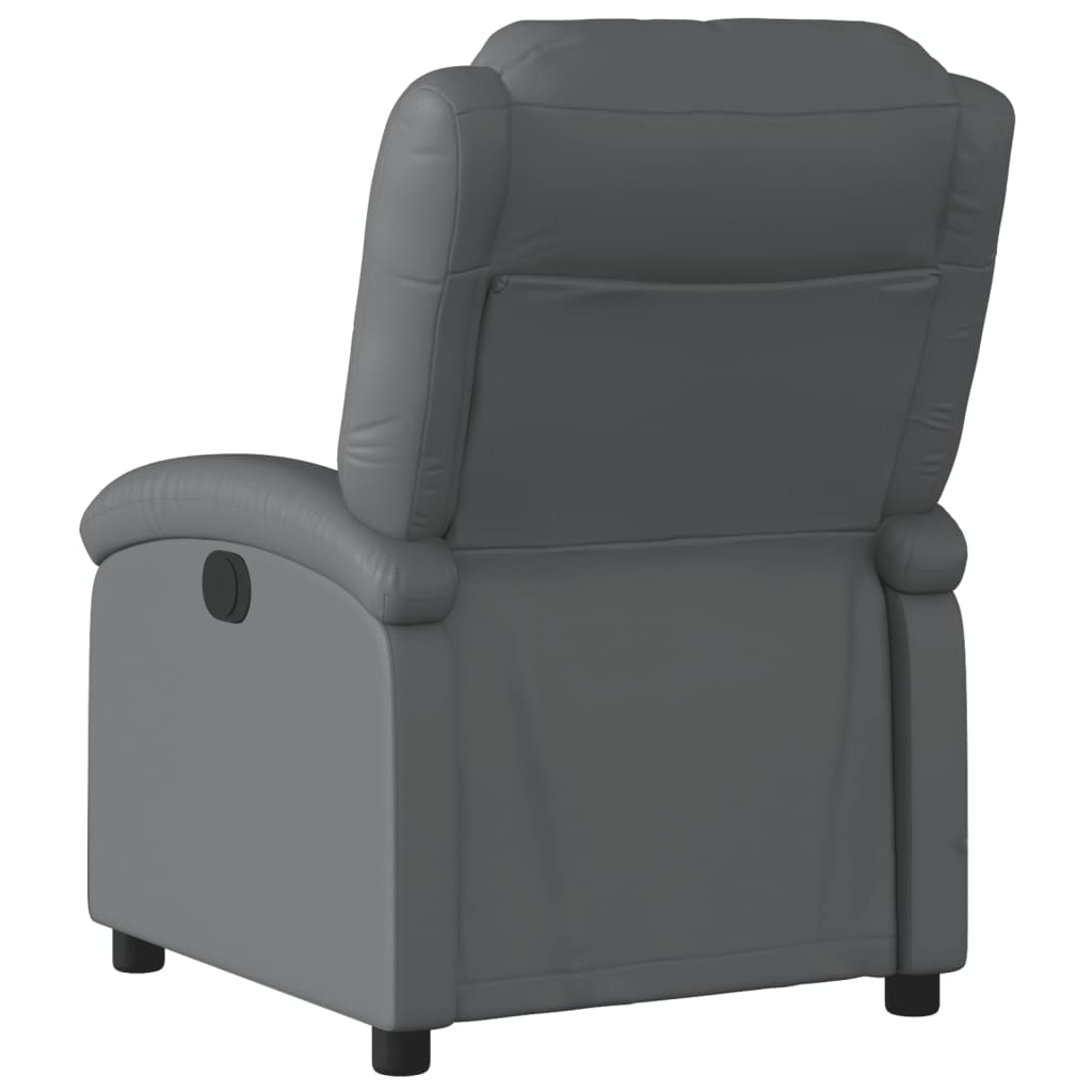 vidaXL Recliner Chair Gray Faux Leather