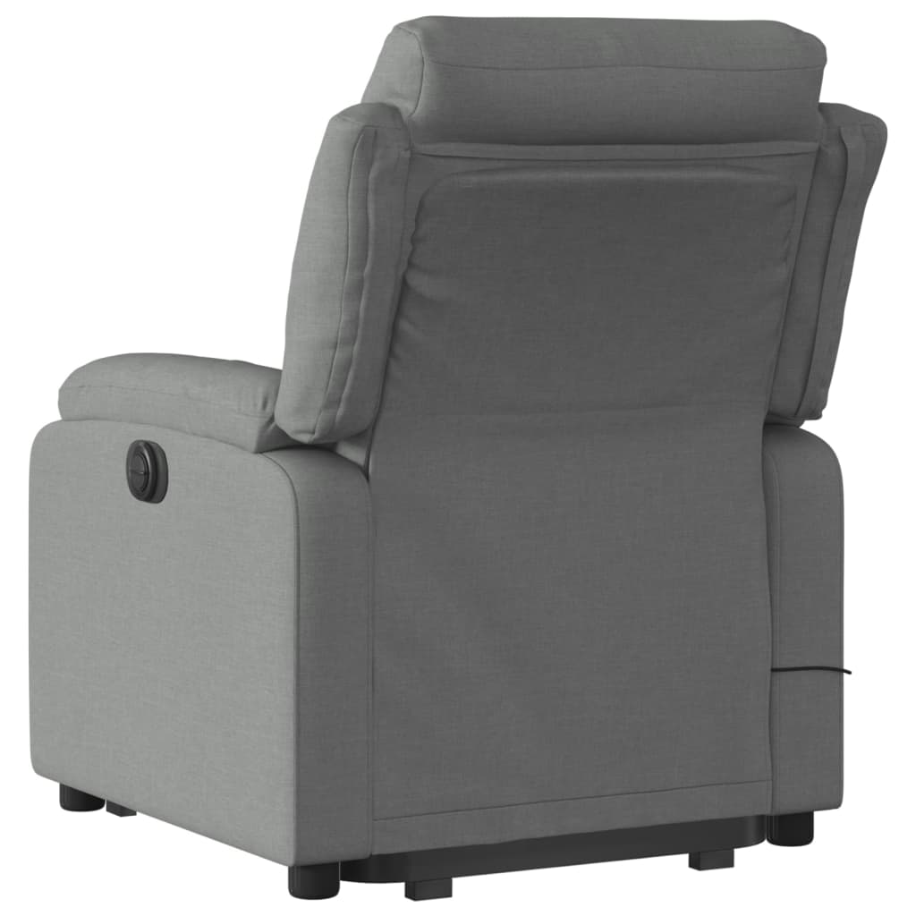 Stand up Massage Recliner Chair Dark Gray Fabric