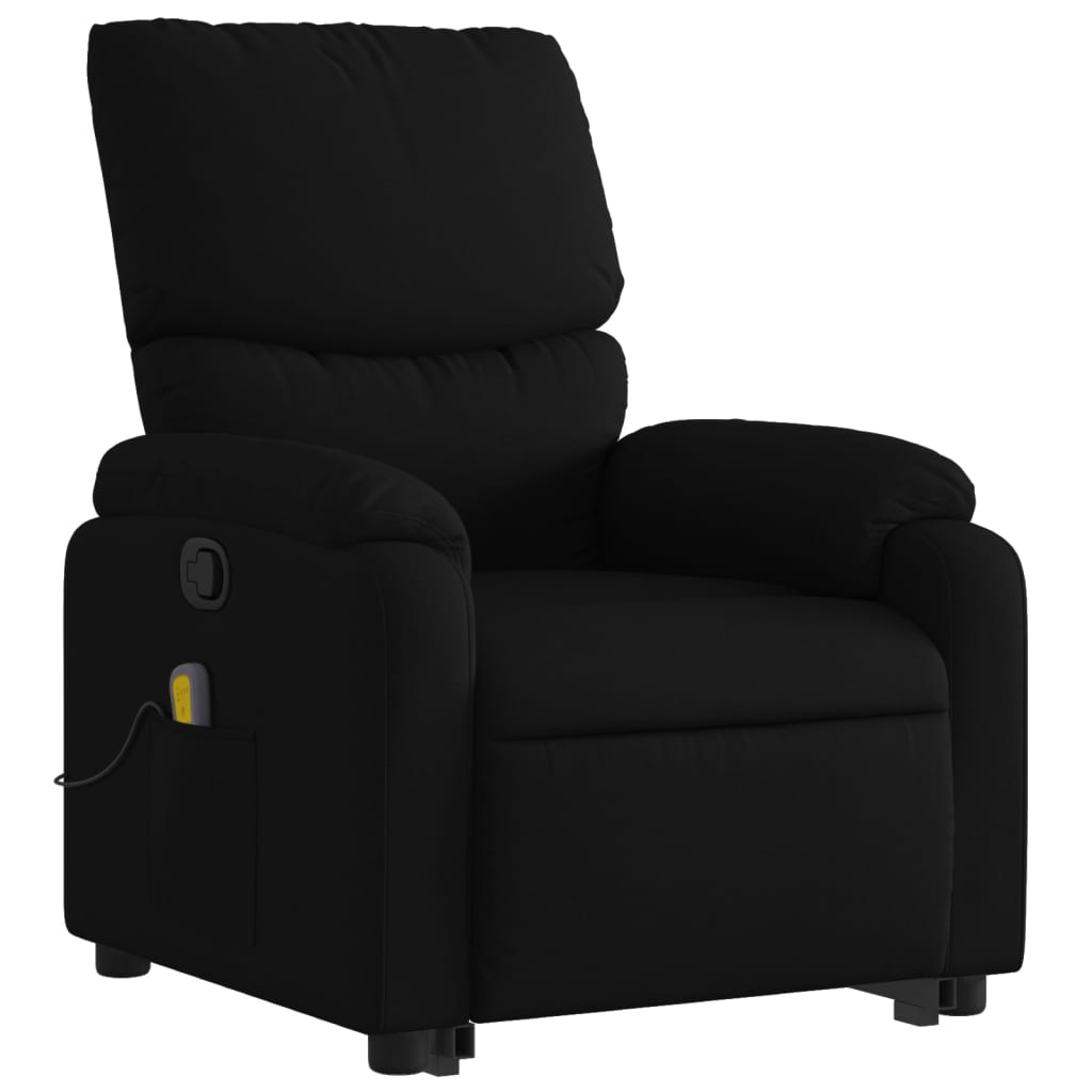 Lift Massage Recliner Chair Black Fabric