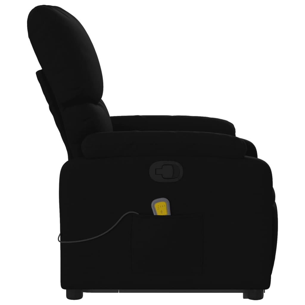 Lift Massage Recliner Chair Black Fabric