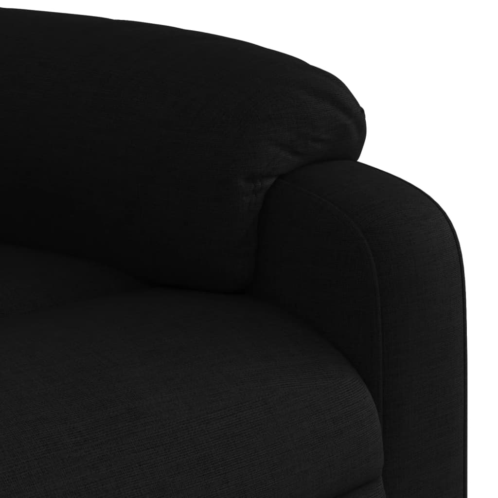 Lift Massage Recliner Chair Black Fabric