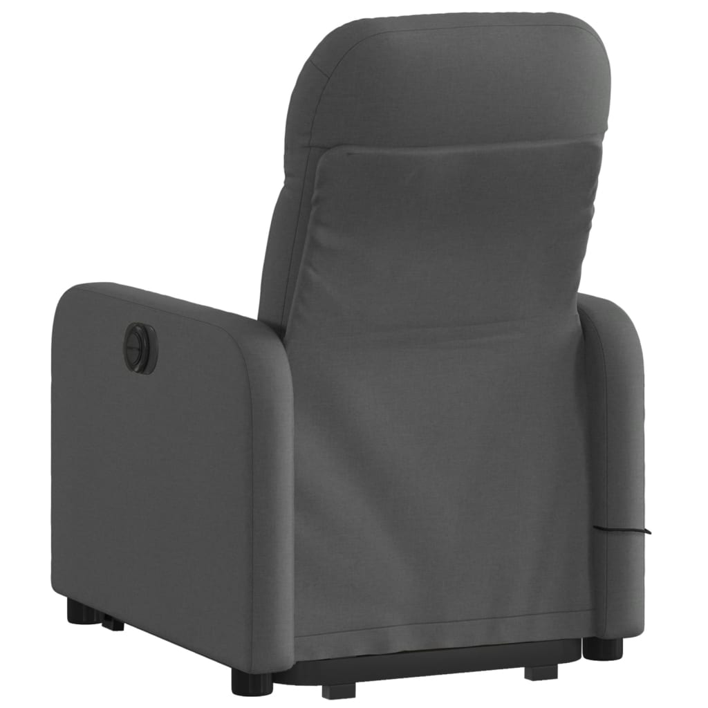 Lift Massage Recliner Chair Dark Gray Fabric