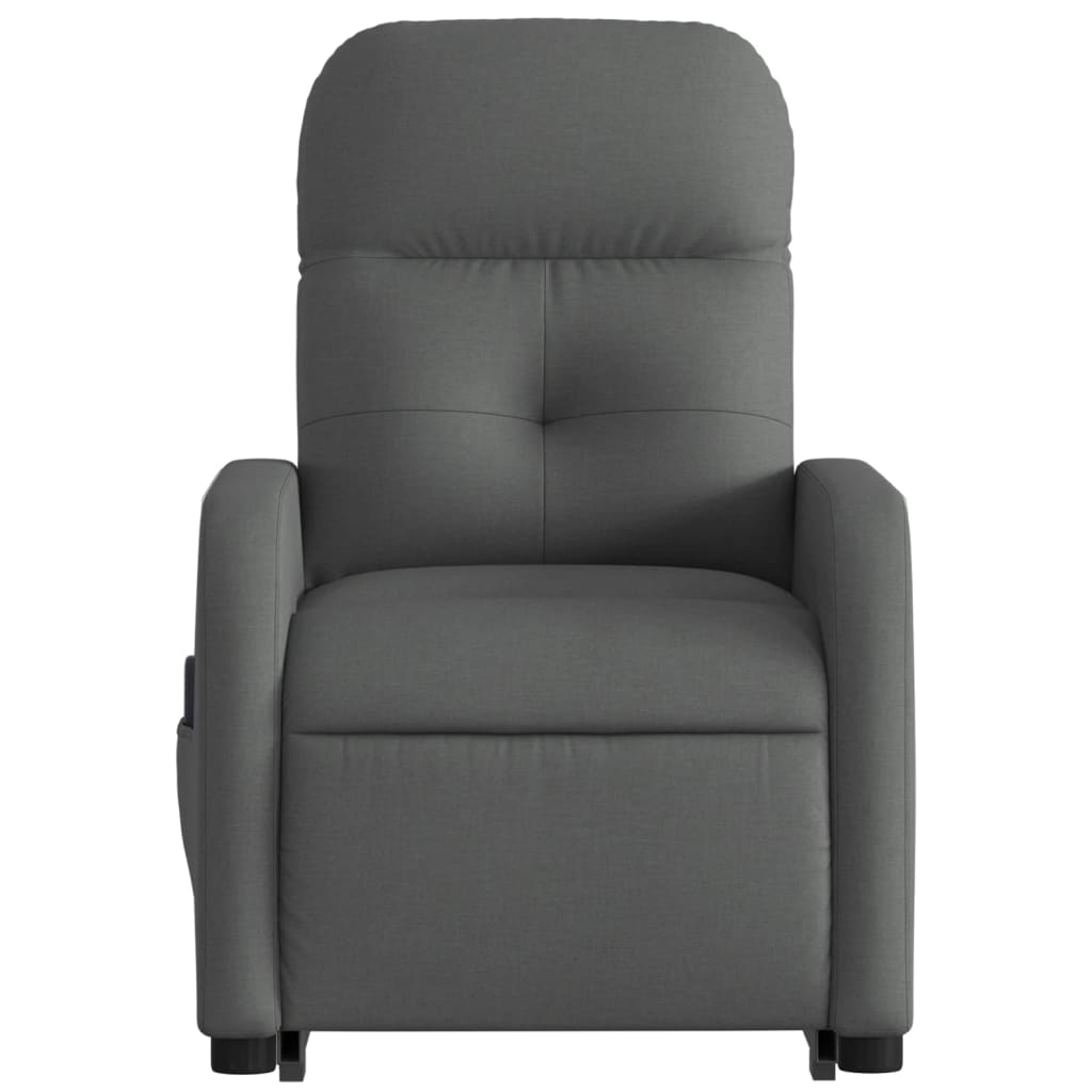 Lift Massage Recliner Chair Dark Gray Fabric