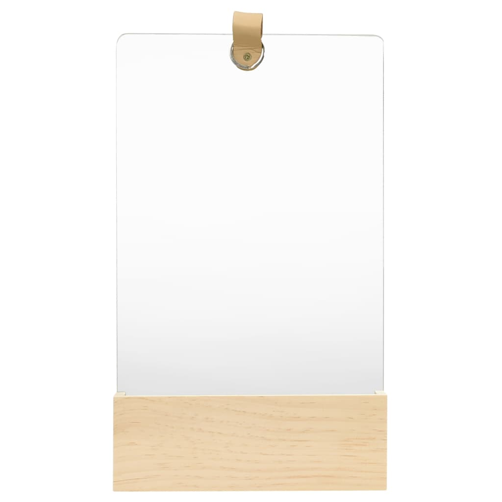 vidaXL Wall Mirror Solid Pinewood 9.1"x15.6"