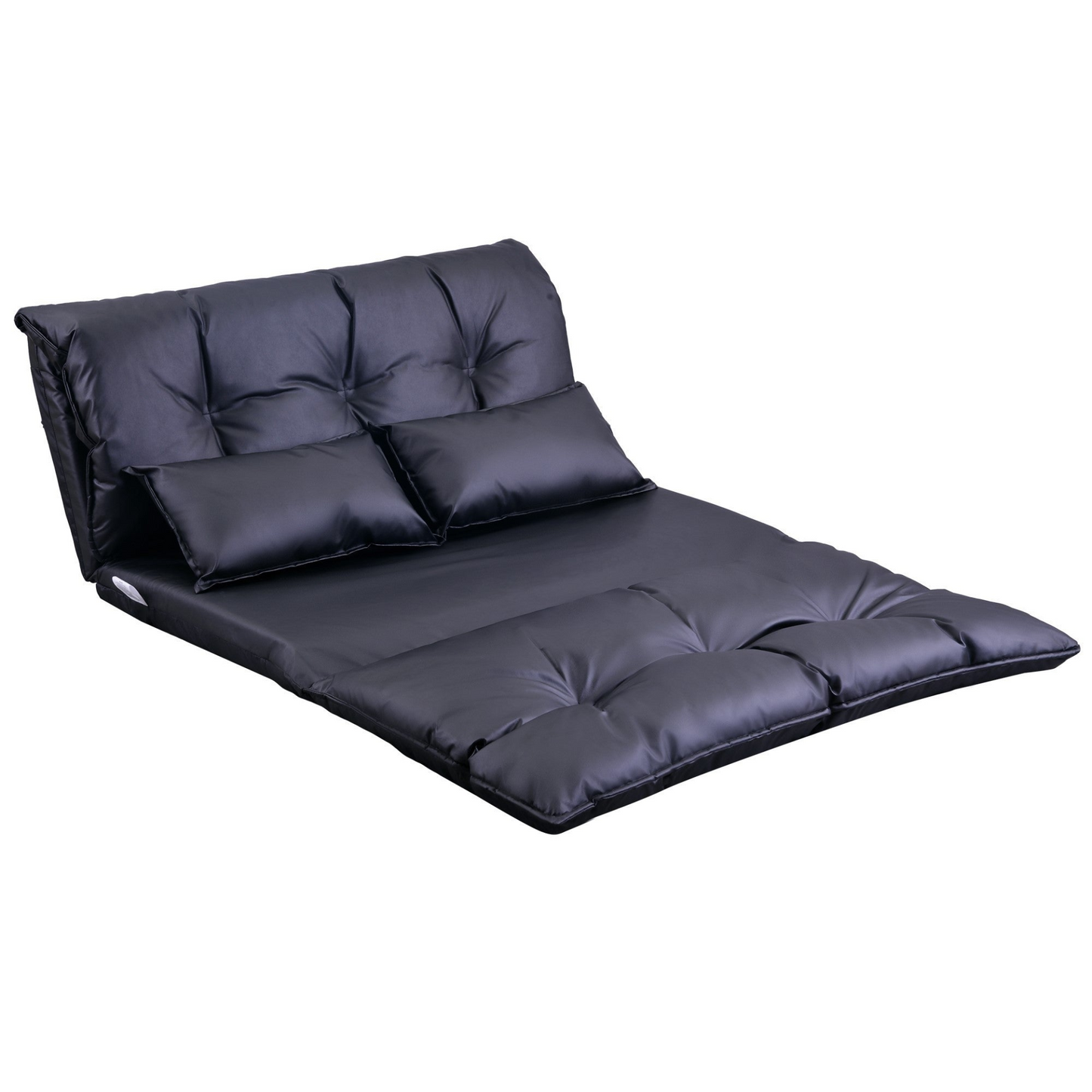 Lazy Sofa Adjustable Folding Futon Sofa Video Gaming Sofa with Two Pillows