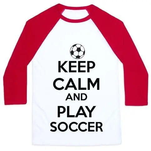 PLAY SOCCER UNISEX CLASSIC BASEBALL TEE