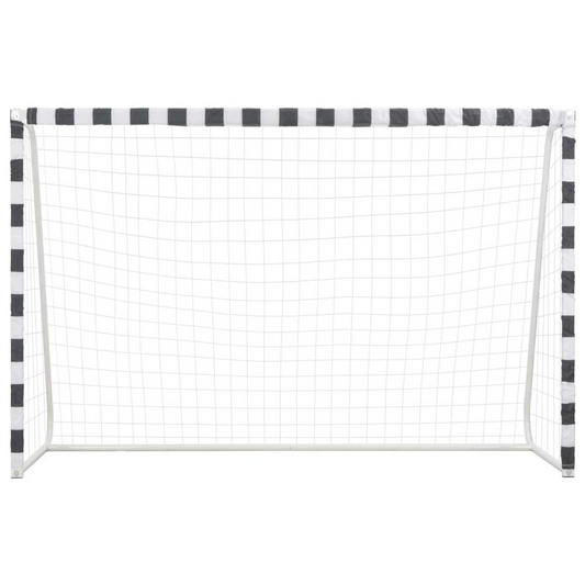 Soccer Goal 118.1"x78.7"x35.4" Metal Black and White