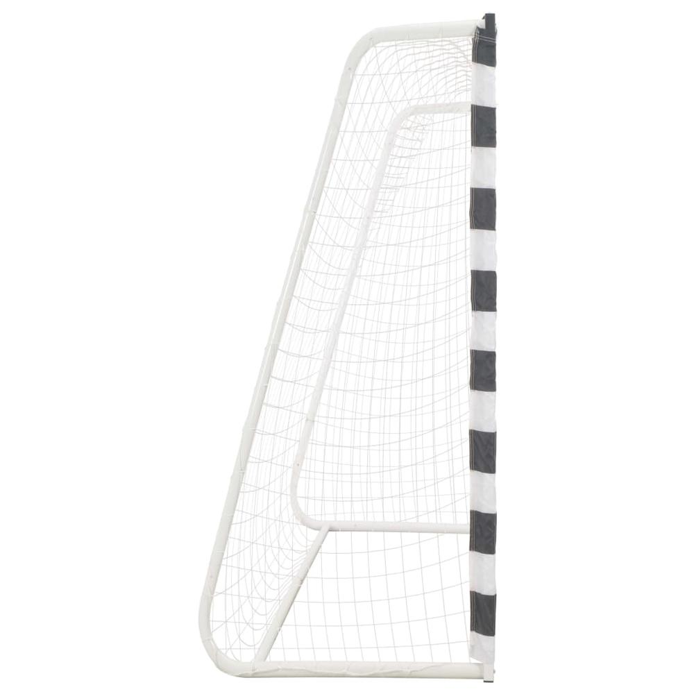 Soccer Goal 118.1"x78.7"x35.4" Metal Black and White