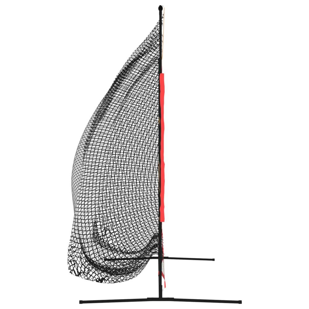 Portable Baseball Net Black and Red 84.6"x42.1"x85" Polyester