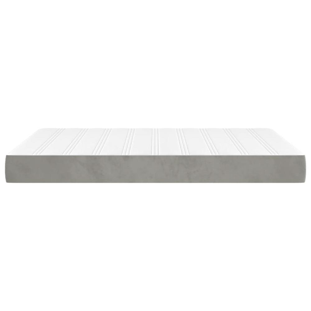 Pocket Spring Bed Mattress Light Gray 53.9"x74.8"x7.9" Full Velvet