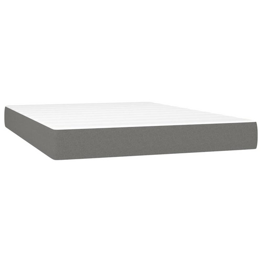 Pocket Spring Bed Mattress Dark Gray 53.9"x74.8"x7.9" Full Fabric