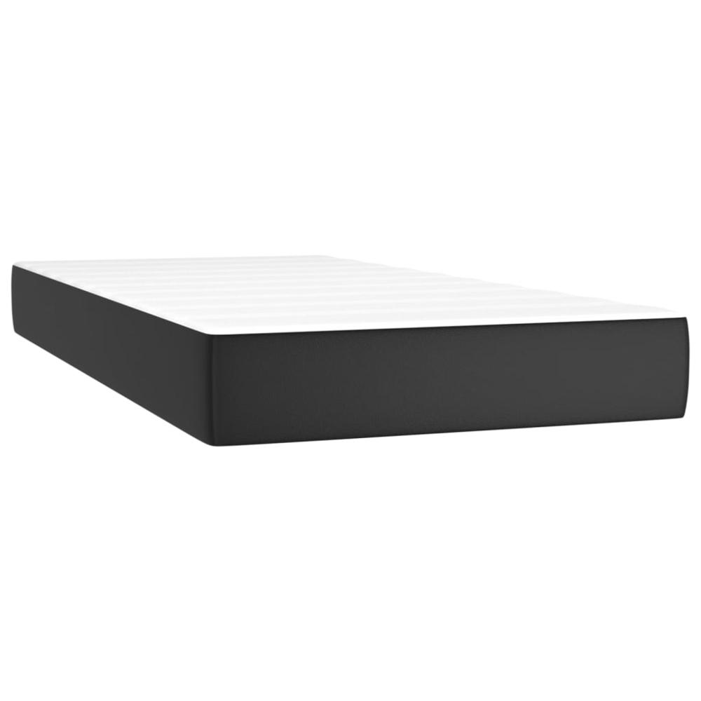 Pocket Spring Bed Mattress Black 39.4"x79.9"x7.9" Twin XL Faux Leather