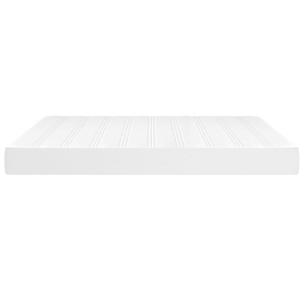 Pocket Spring Bed Mattress White 76"x79.9"x7.9" King Faux Leather