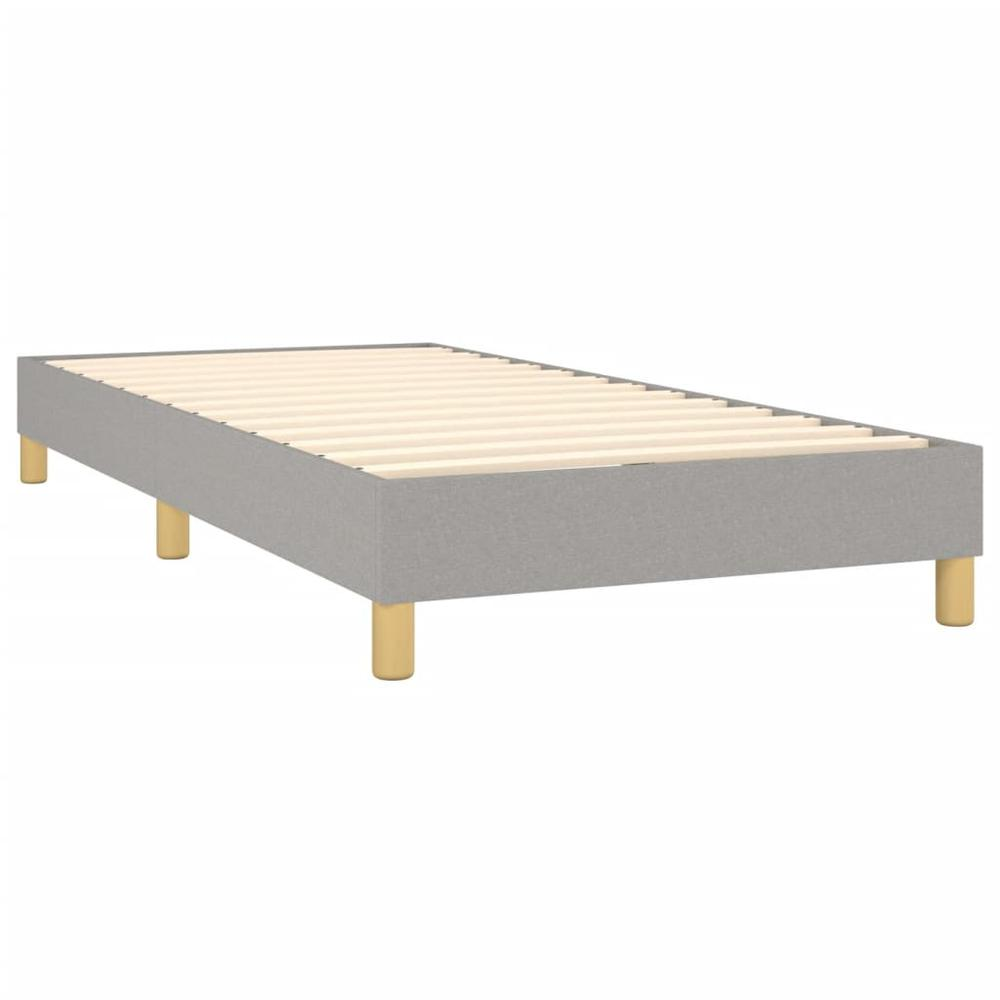 Box Spring Bed with Mattress Light Gray 39.4"x79.9" Twin XL Fabric