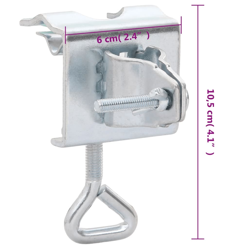 Umbrella Clamps for Balcony 2 pcs 1.3" Galvanized Steel