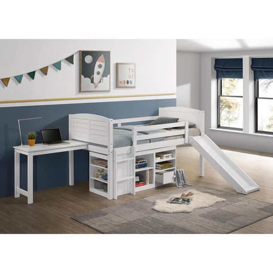 Millie Twin Workstation Loft Bed White