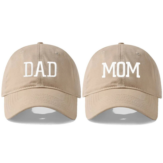 Embroidered Cotton Baseball Cap MOM and DAD Multivariant