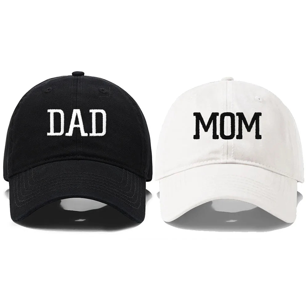 Embroidered Cotton Baseball Cap MOM and DAD Multivariant