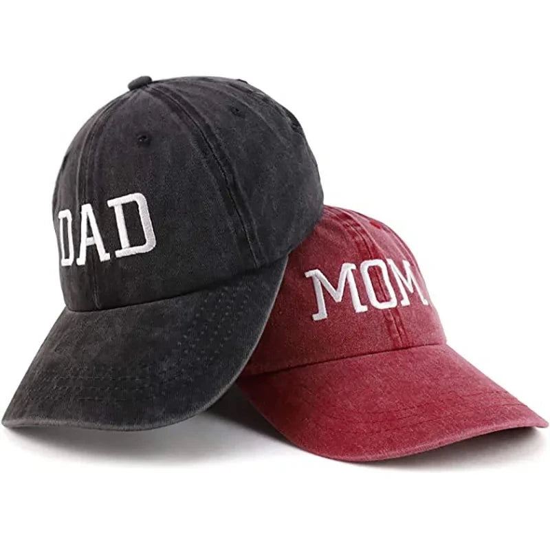 Embroidered Cotton Baseball Cap MOM and DAD Multivariant