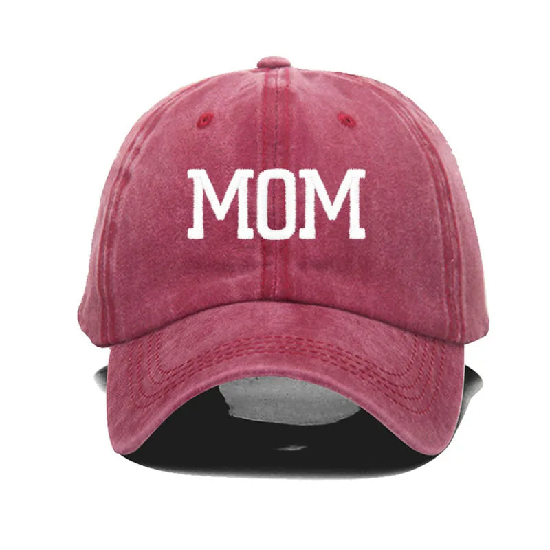 Embroidered Cotton Baseball Cap MOM and DAD Multivariant