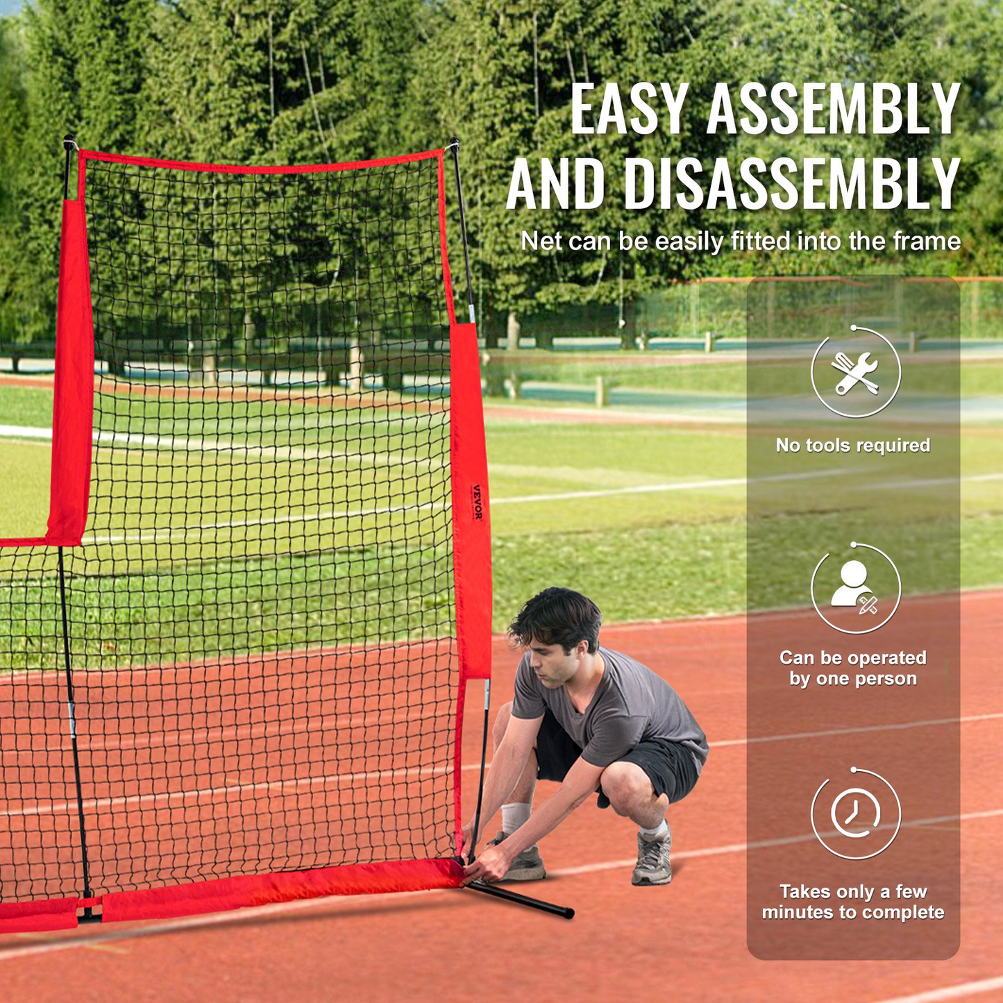 L Screen Baseball for Batting Cage, 7x7 ft Baseball & Softball Safety Screen, Body Protector Portable Batting Screen with Carry Bag & Ground Stakes, Baseball Pitching Net for Pitchers Protection