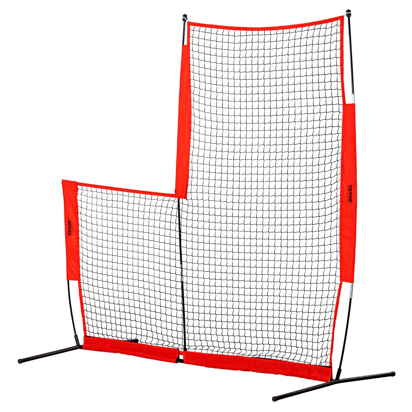 L Screen Baseball for Batting Cage, 7x7 ft Baseball & Softball Safety Screen, Body Protector Portable Batting Screen with Carry Bag & Ground Stakes, Baseball Pitching Net for Pitchers Protection