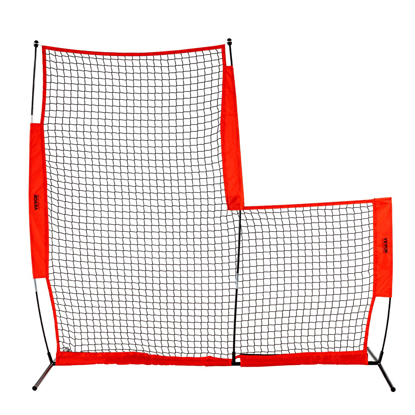 L Screen Baseball for Batting Cage, 7x7 ft Baseball & Softball Safety Screen, Body Protector Portable Batting Screen with Carry Bag & Ground Stakes, Baseball Pitching Net for Pitchers Protection