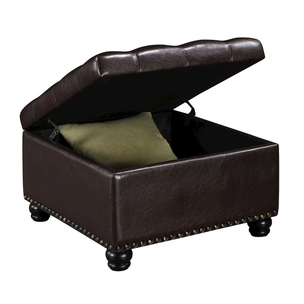 Designs4Comfort Herald Square Ottoman Coffee Table with Storage