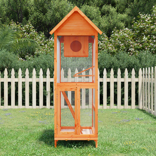 vidaXL Bird House Brown 23.6"x23"x63" Solid Wood Pine