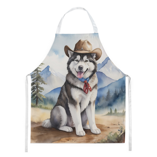 Alaskan Malamute Cowboy Welcome Apron