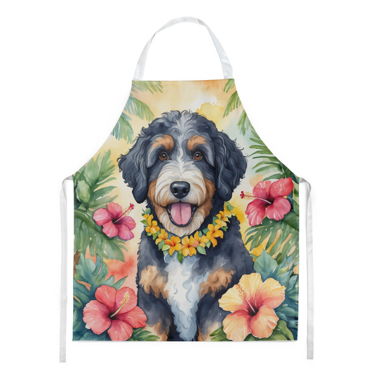 Bernedoodle Luau Apron