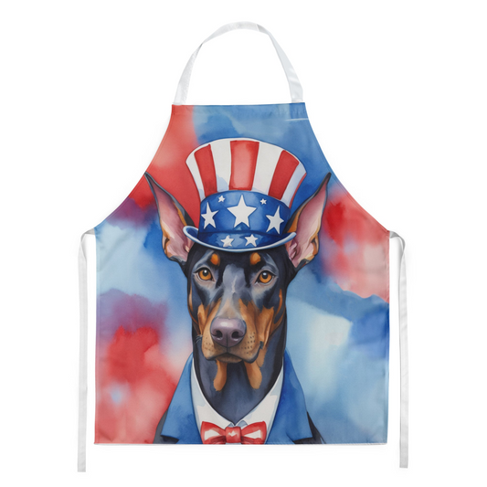 Doberman Pinscher Patriotic American Apron