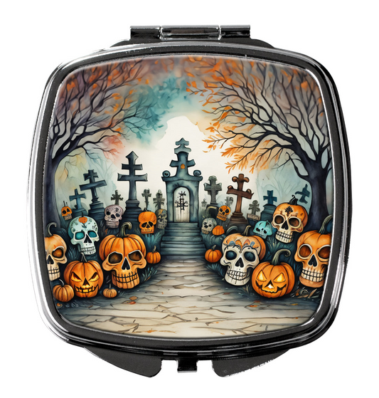 Calaveras Sugar Skulls Spooky Halloween Compact Mirror