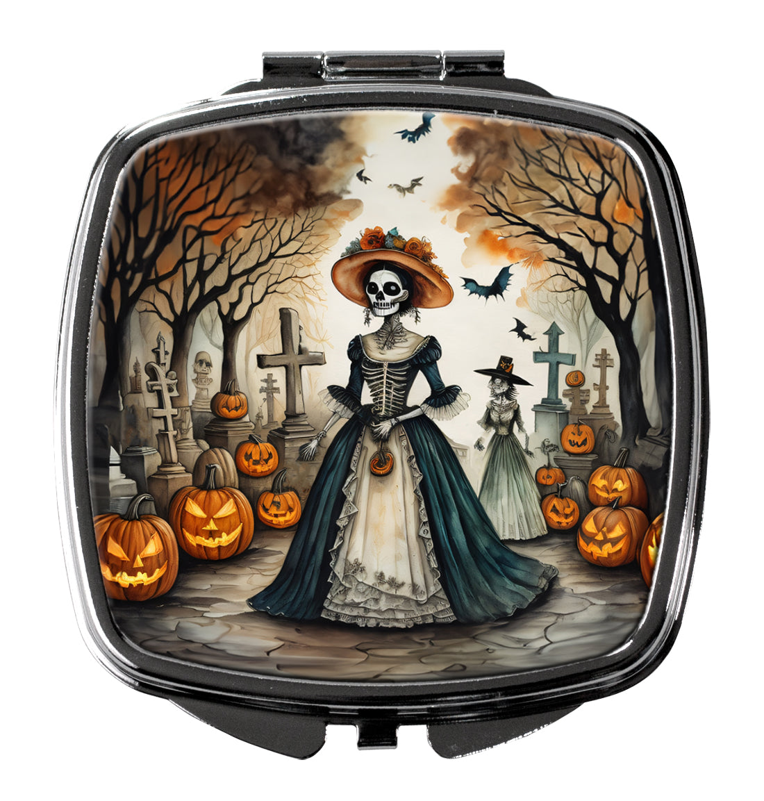 La Catrina Skeleton Spooky Halloween Compact Mirror